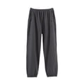thumbnail image 1 of qelini Fuzzy Pajama Pants for Women Elastic Waist Pants Solid Loungewear Pants Oversized Thermal Warm PJs Bottoms, 1 of 3