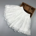 thumbnail image 1 of qelini Girls Tulle Tutu Skirt Lace Mini Skirt Elastic High Waist A-line Skirt Performance Solid Color Skirt for Ages 7-14, 1 of 8