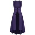 thumbnail image 1 of qelini Gothic Dresses for Women Hollween Gothic Medieval Victorian Short Sleeved Dress Renaissance Witch Role Play Elegant Cocktail Dress Purple XXL, 1 of 3