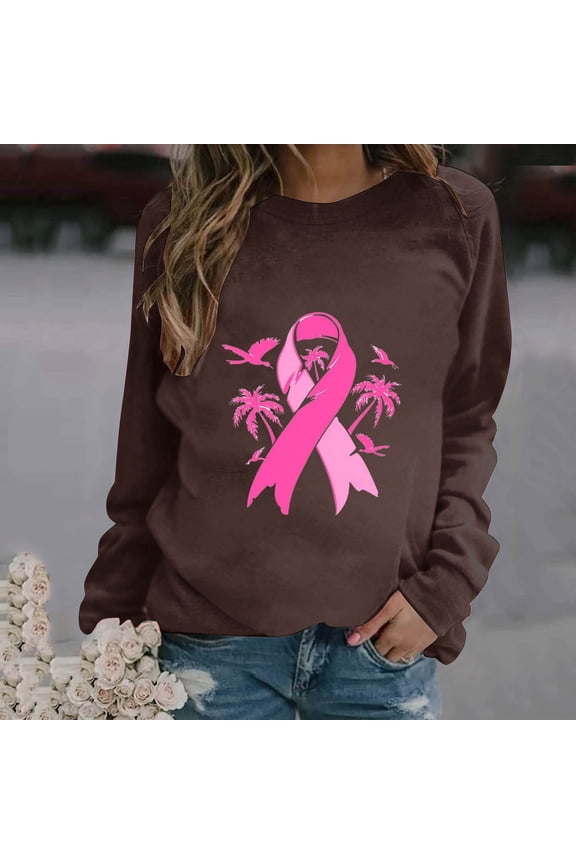 Graphic Shirts for Women Back School Long Sleeve Spring and Fall Breathable Basic Classic Soft Blouses Tops Fashion Lightweight and Brown 2XL