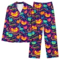 thumbnail image 1 of qelini Halloween Lounge Sets Women Plus Size Long Sleeve Top & Lounge Pants 2 Piece Sleepwear with Drawstring Ptint Loungewear, 1 of 7