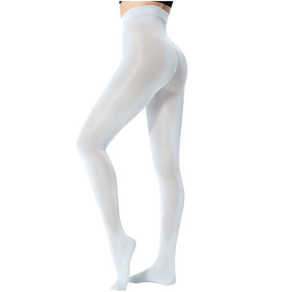 qelini High Waist Leggings for Women Solid Shiny Pantyhose Stretch Butt Liftings Gym Workout Full Length Tights