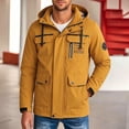 thumbnail image 1 of qelini Hood Jackets for Men with Zip Big and Tall Long Sleeve Zipper Removable Hood Coat with Drawstring & Pockets Solid Color Jacket Lightweight, 1 of 8