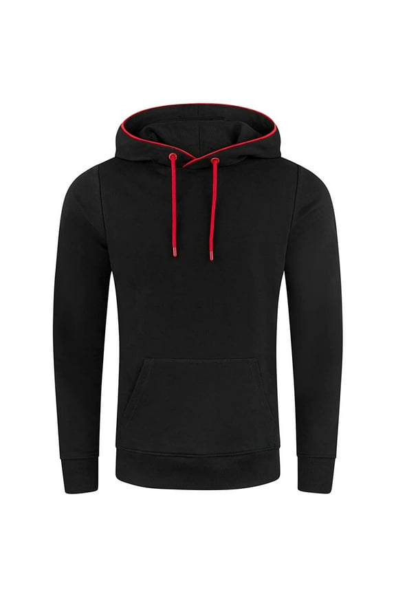 Hoodies for Men Pullover Long Sleeve Sweatshirts Solid Drawstring Hooded Jackets Dressy Casual Tops
