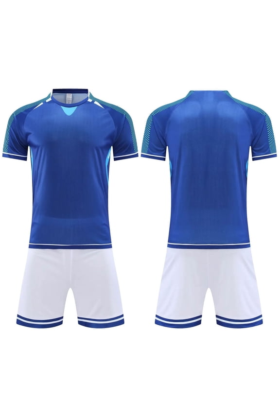 Kids Soccer Jersey Sets Short Sleeve Top Shorts Mesh Breathable Set Training Uniform