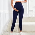 thumbnail image 1 of qelini Maternity Leggings for Women High Waist Solid Color Belly Support Pants Elastic Full Length Yoga Pants, 1 of 8