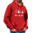 thumbnail image 1 of qelini Mens Christmas Sweatshirts Plus Size Long Sleeve Pullover Xmas Trees Print Drawstring Hooded Jackets Holiday Tops, 1 of 4