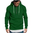 thumbnail image 1 of qelini Mens Hoodies with Zipper Long Sleeve Sweatshirts Solid Drawstring Hooded Jackets Workout Tops with Pockets, 1 of 6