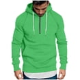 thumbnail image 1 of qelini Mens Hoodies with Zipper Long Sleeve Sweatshirts Solid Drawstring Hooded Jackets Workout Tops with Pockets, 1 of 6