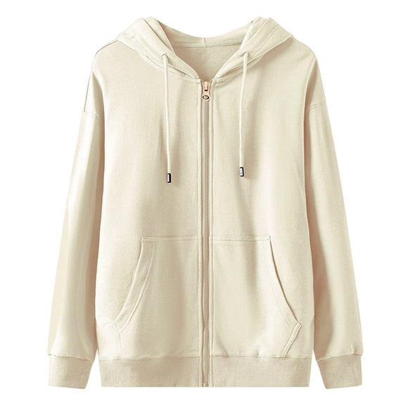 qelini Mens Plus Size Sweatshirts Zip up Long Sleeve Tops Solid Drawstring Hooded Jackets Casual Fall Outfits