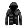 thumbnail image 1 of qelini Mens Puffer Jacket Long Sleeve Coats Hooded Zip up Quilted Jackets Casual Winter Outerwear with Pockets, 1 of 8