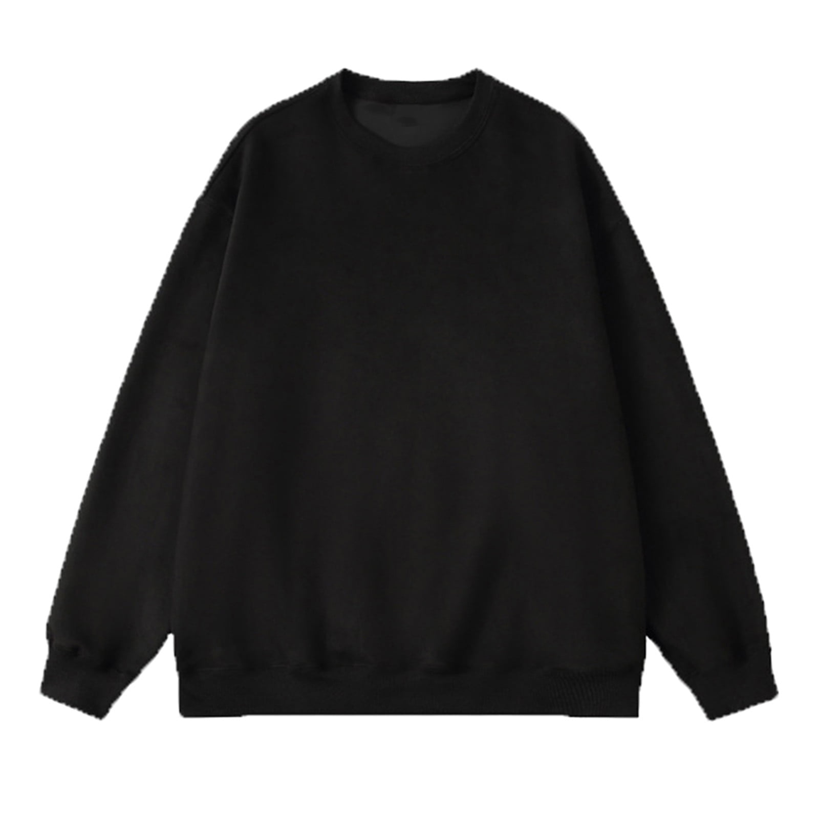 qelini Mens Sweatshirts No Hood Vacation Plain Sweatshirts Oversize ...