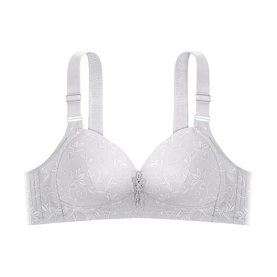 qelini Minimizer Bras for Women Athletic Comfortable Wireless Full Coverage Bra Solid Color Breathable Everyday Bra