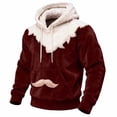 thumbnail image 1 of qelini Pullover Hoodie for Men Big and Tall Long Sleeve Outerwear Fall Sweatshirts Solid Color Autumn Winter Casual Coat, 1 of 4