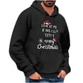 thumbnail image 1 of qelini Pullover Hoodies for Men Graphic Long Sleeve Sweatshirts Merry Christmas Print Drawstring Hooded Jackets Holiday Tops, 1 of 4