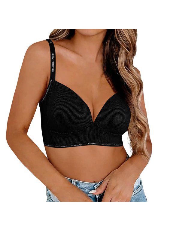 Seamless Bras for Women Thin Strap Breathable Bralettes Side Support Racerback Push Up Daily Wear