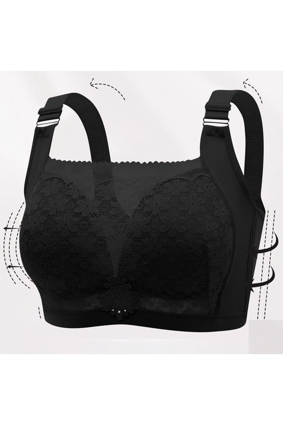 Seamless Wireless Bra for Women Plus Size Thin Strap Breathable Bralettes Side Support Racerback Soft Daily Lingerie