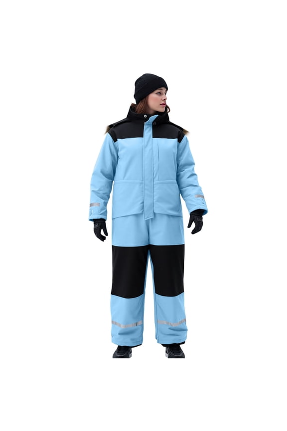 Skiing Snowsuit Women Waterproof Windproof Ski Suits Warm Insulated Hooded Snowboard Overalls Winter Thermal Outfits