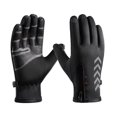 thumbnail image 1 of qelini Snow Gloves for Men Windproof Fleece Lined Mittens Warm Full Finger Gloves for Cycling Outdoor Sports, 1 of 7
