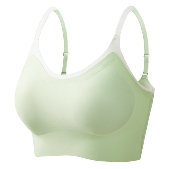 qelini Soft Bras for Women Smoothing Comfortable Yoga Underwear Workout Solid Color Breathable Everyday Bra