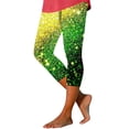 thumbnail image 1 of qelini Summer Leggings for Women Plus Size St. Patrick's Day Capris Pants Elastic Waist Print Pants Yoga Leggings, 1 of 5