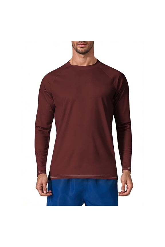 Sun Protection Shirts for Men Long Sleeve UV Protection Shirt Print Sun Resistant Tee for Outdoor