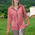 thumbnail image 1 of qelini Sun Shirts for Women Long Sleeve UV Protection Zipper Shirt Lightweight Womens Rash Guard Shirts Breathable Sunscreen Hoodie Thumb Hole Workout Shirts Outdoor Hiking, 1 of 7