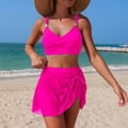 thumbnail image 1 of qelini Tankini Sets Womens Paddad Push Up Crew Neck Swimsuits Solid Color Swimwear Summmer Beach Vocation, 1 of 6