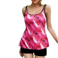 thumbnail image 1 of qelini Tankini Sets for Women with Boy Bottom Crew Neck Swimsuits Print Swimwear for Summmer Beach Vocation, 1 of 6
