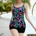 thumbnail image 1 of qelini Tankini Swimsuits for Women Plus Size Crew Neck Tankini Sets Tie Dye Print Swimwear for Beach Vocation, 1 of 6
