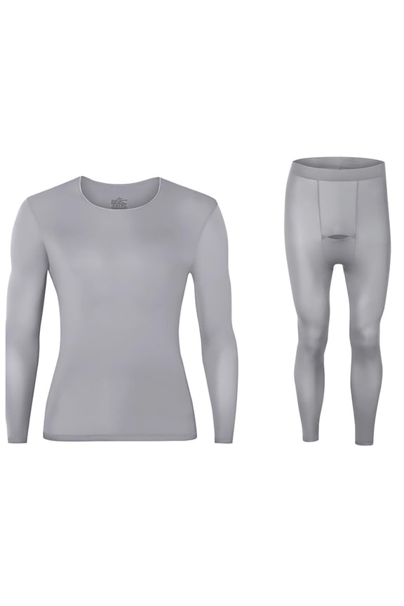 Thermal Set for Women Seamless Thermal Inner Wear Long Sleeve Warm Base Layer Top with Chest Pad Bottom Set
