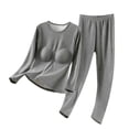 thumbnail image 1 of qelini Thermal Underwear for Women Plus Size Seamless Lightweight Long Johns Long Sleeve Warm Base Layer Top Bottom Set, 1 of 3