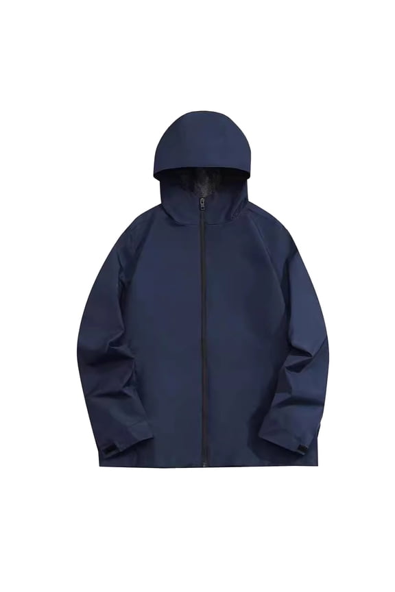 Windbreaker Jacket for Men with Hood Long Sleeve Coats Waterproof Zip up Jackets Casual Workout Outerwear for Running