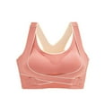 thumbnail image 1 of qelini Wirefree Bras for Women Push Up Comfort School Season 1Pack Solid Color Thin Sports Gathered Together Daily Bralette Lightweight and low price Fashion Breathable Pink XL, 1 of 3