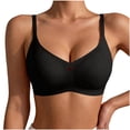 thumbnail image 1 of qelini Wireless Push up Bra Plus Size for Women Lightly Lined Full Coverage T-Shirt Bra with Lift Support & Back Smoothing, 1 of 4