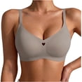 thumbnail image 1 of qelini Wireless Push up Bra Plus Size for Women Lightly Lined Full Coverage T-Shirt Bra with Lift Support & Back Smoothing, 1 of 4