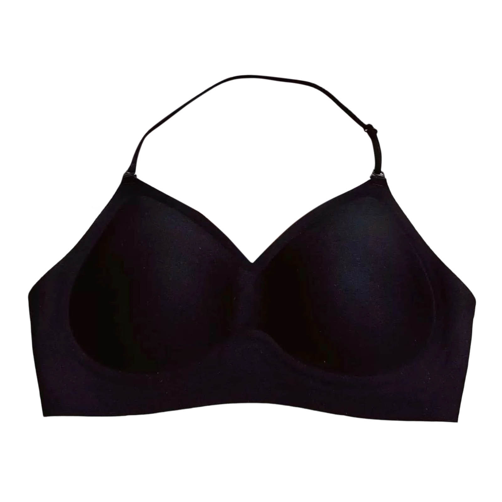 qelini Wireless Push up Bra Plus Size for Women Seamless Breathable T-Shirt Bra with Removable Pads & Adjustable Straps