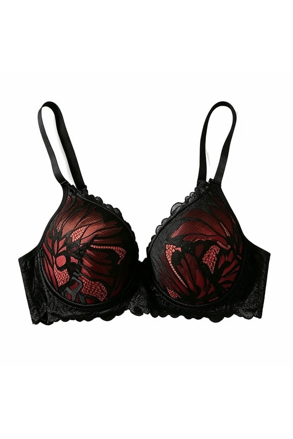 Wireless Push up Bras for Women Full Coverage U-Back Everyday Bralette with Adjustable Straps