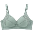 thumbnail image 1 of qelini Wireless Push up Bras for Women Plus Size Breathable Lightly Lined Everyday T-Shirt Bra with Adjustable Straps Solid Color Bras, 1 of 3