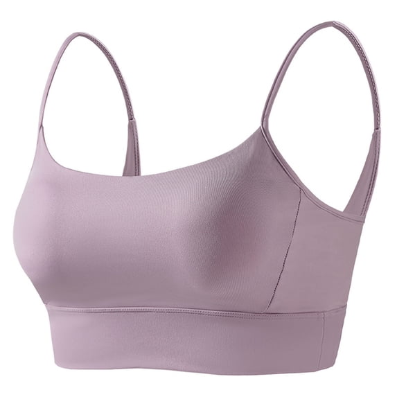 qelini Wireless Sports Bras for Women High Impact Seamless Full Coverage Running Bra with Removable Pads