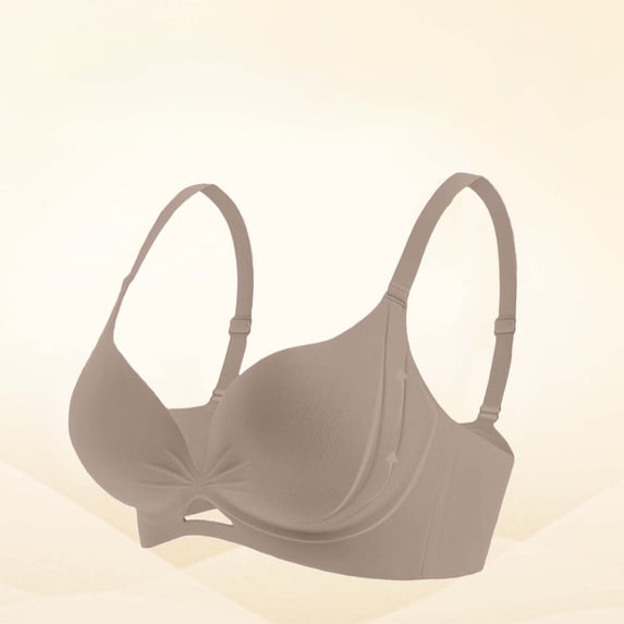 qelini Wireless Sports Bras for Women Plus Size Thin Strap Breathable Bralettes Side Support Seamless Racerback Soft Daily Lingerie