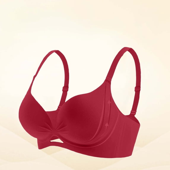 qelini Wireless Sports Bras for Women Plus Size Thin Strap Breathable Bralettes Side Support Seamless Racerback Soft Daily Lingerie