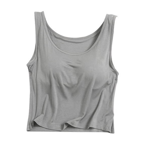 qelini Women's Square Neck Tank Top Camisoles Adjustable Spaghetti Straps Loose Casual Sleeveless Basic Tops Sharp Collection Chest Pad Solid Color S-XL
