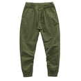 thumbnail image 1 of qelini Women's Utility Pants with Pockets Plus Size Capris Pants Elastic Waist Print Ankle Pants Casual Daily Wear, 1 of 7