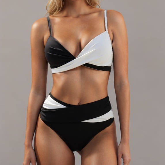 qelini Womens Bikini Set Two Piece Swimsuit Print Bathing Suits for Women Push Up Padded Summer Beach