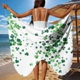 thumbnail image 1 of qelini Womens Cover up Beach St. Patrick’s Day Ribbon Tie Wrap Beach Scarf Dress Print Beach Dress Vocation Wrap Skirt, 1 of 8