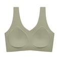 thumbnail image 1 of qelini Womens Sports Bras Plus Size Comfortable Light Support Bra Solid Color Breathable Everyday Bra, 1 of 2