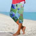 thumbnail image 1 of qelini Workout Capris for Women High Waisted Labor Day Yoga Pants Slim Fitting Flower Printing Plus Size Beach Trouse Pants 2024 Fashion Lightweight and Low Price Multicolor S, 1 of 5