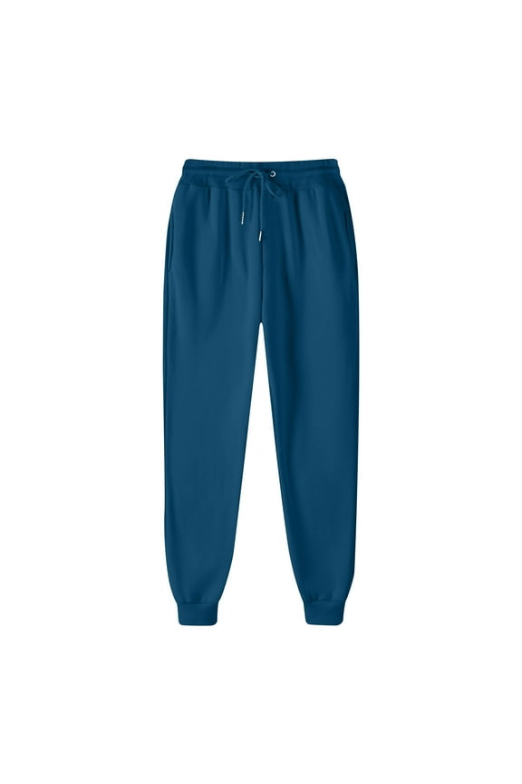 Workout Pants for Women with Pockets Drawstring Labor Day Summer and Fall Solid Color Loose Casual Straight Leg Pants Juniors Plus Size Fashion Lightweight and Blue M