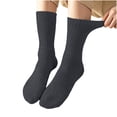 thumbnail image 1 of qelini Thick Crew Socks for Women Plus Size Warm Cozy Mid Calf Socks Fall Winter Floor Socks Solid Color Socks, 1 of 8